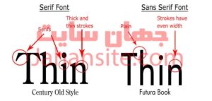 Serif در مقابل بدون Serif